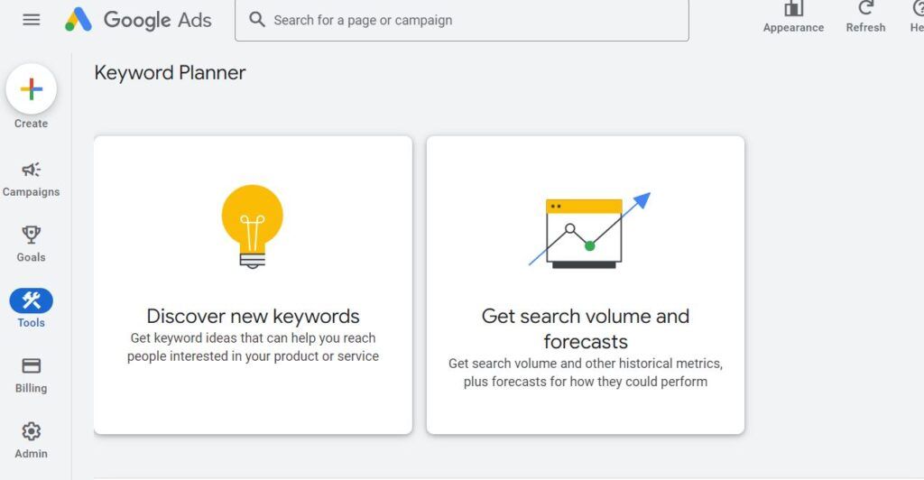 Google keyword finder